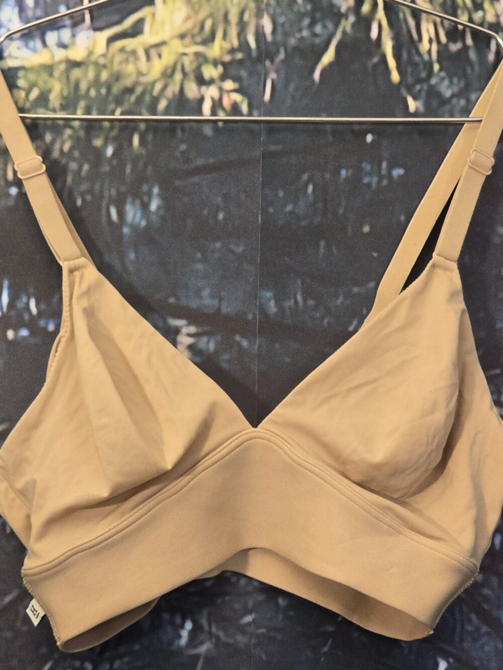 Harper Wilde Bliss Bralette Womens Medium Tan Wireless Bra Stretch Comfort